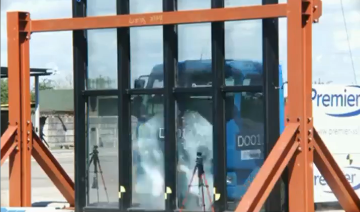 HVM Crash Test Curtain Walling