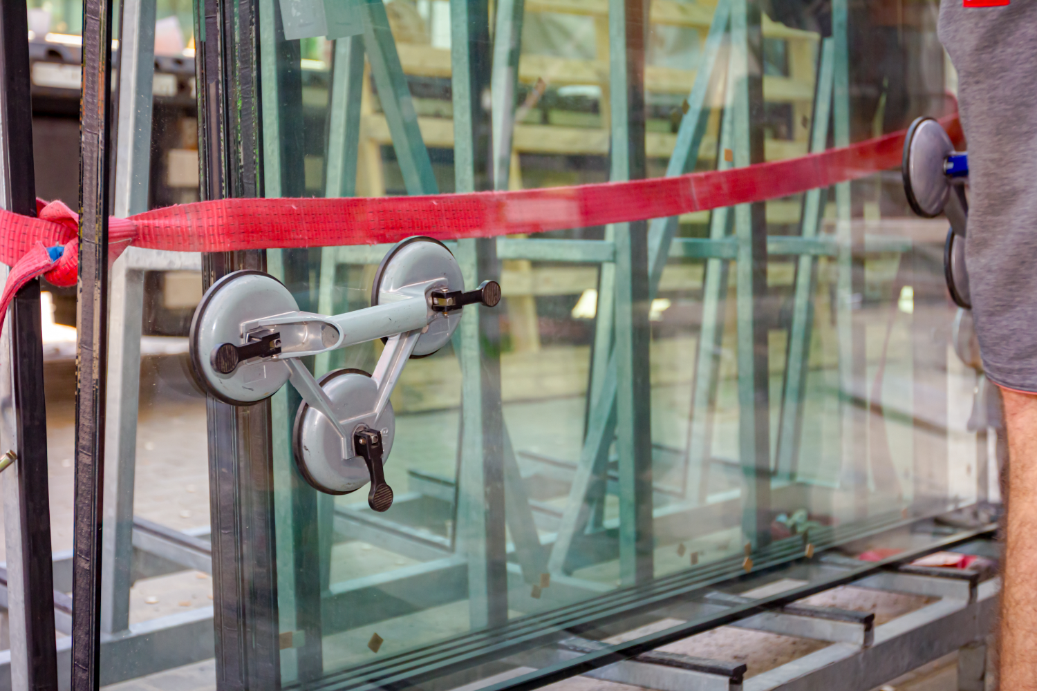 Blast proof glass window film on large commercial facade