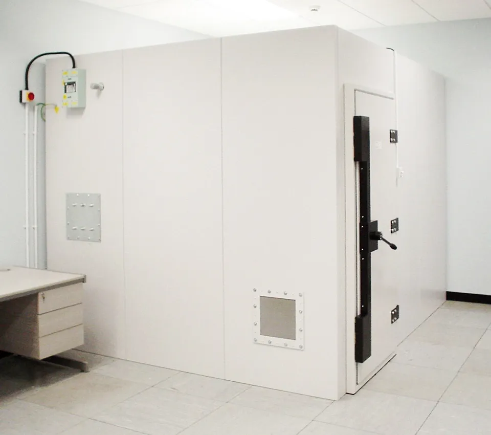 Modular RF shielded room and Faraday cage construction for electromagnetic compatibility applications