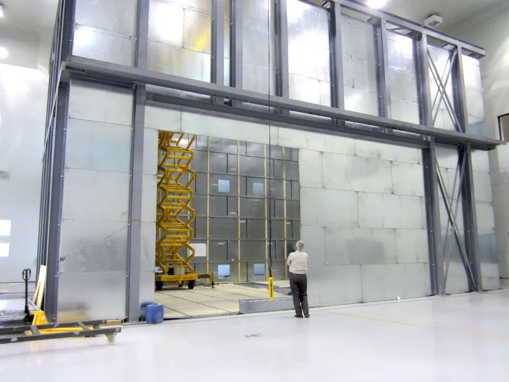 RF shielded room construction of the type used for MRI scanner installations